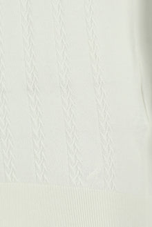 Kırık Beyaz Slim Fit Dar Kesim Desenli Nakışlı Pamuklu Polo Yaka T-shirt