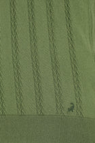 Yağ Yeşili-Olive Slim Fit Dar Kesim Desenli Nakışlı Pamuklu Polo Yaka T-shirt