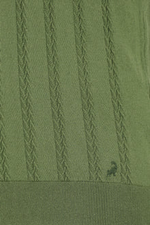 Yağ Yeşili-Olive Slim Fit Dar Kesim Desenli Nakışlı Pamuklu Polo Yaka T-shirt