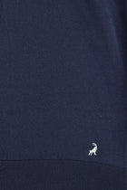 Siyah Lacivert Slim Fit Dar Kesim Fermuarlı Desenli Nakışlı Pamuklu Polo Yaka T-shirt