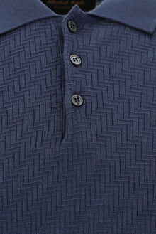 Siyah Lacivert Slim Fit Dar Kesim Desenli Nakışlı Pamuklu Polo Yaka T-shirt