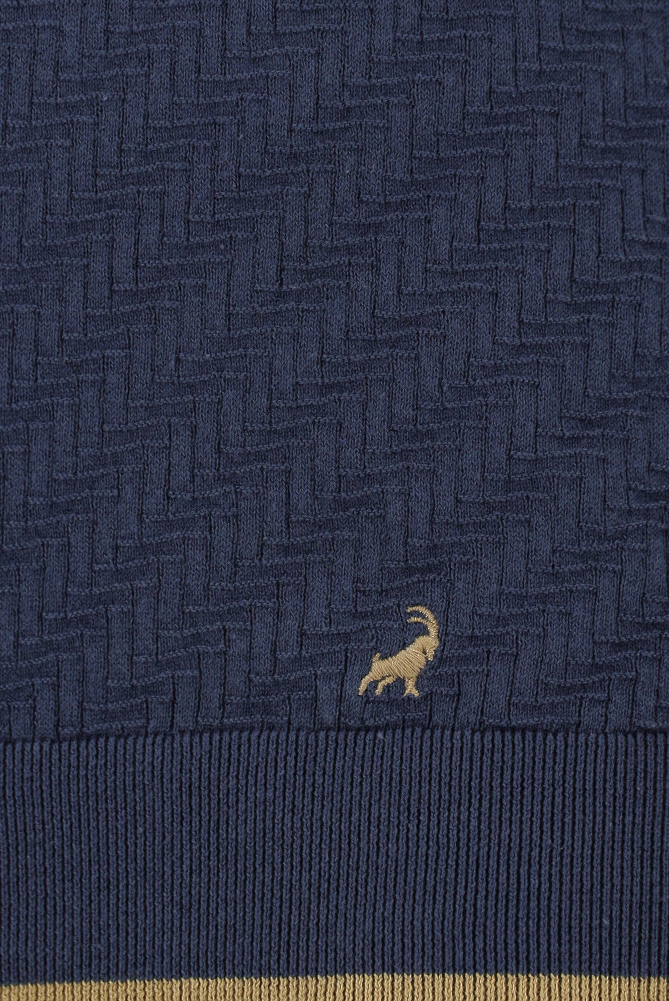 Siyah Lacivert Slim Fit Dar Kesim Desenli Nakışlı Pamuklu Polo Yaka T-shirt