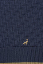 Siyah Lacivert Slim Fit Dar Kesim Desenli Nakışlı Pamuklu Polo Yaka T-shirt