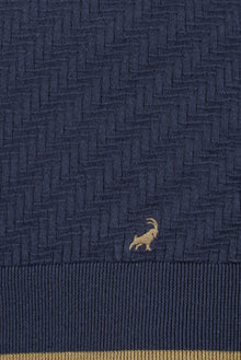 Siyah Lacivert Slim Fit Dar Kesim Desenli Nakışlı Pamuklu Polo Yaka T-shirt