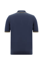 Siyah Lacivert Slim Fit Dar Kesim Desenli Nakışlı Pamuklu Polo Yaka T-shirt