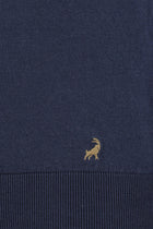 Siyah Lacivert Slim Fit Dar Kesim Desenli Nakışlı Pamuklu Polo Yaka T-shirt