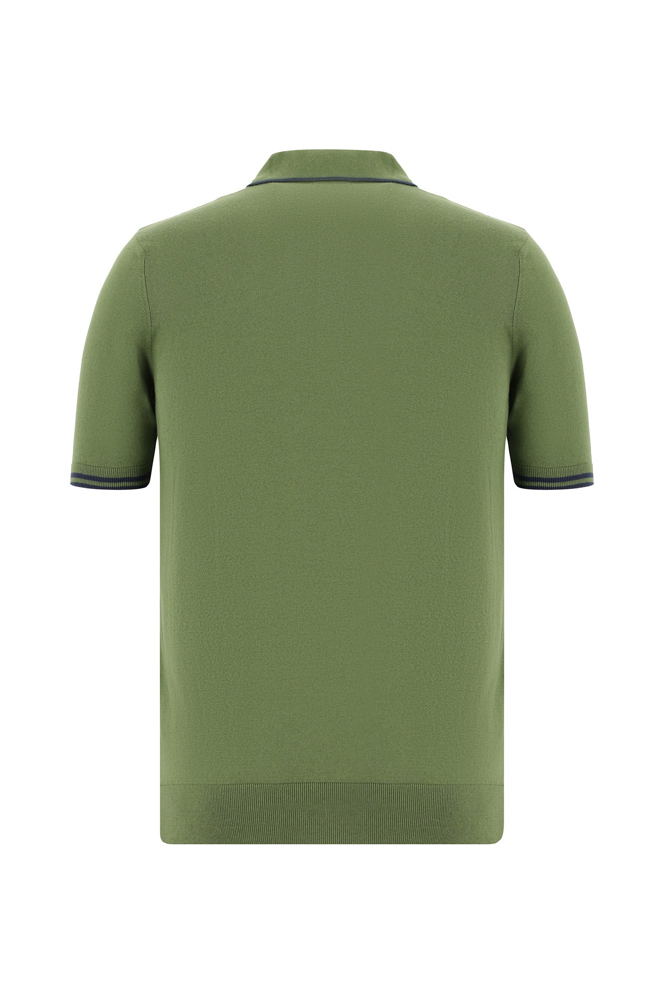 Yağ Yeşili-Olive Slim Fit Dar Kesim Desenli Nakışlı Pamuklu Polo Yaka T-shirt