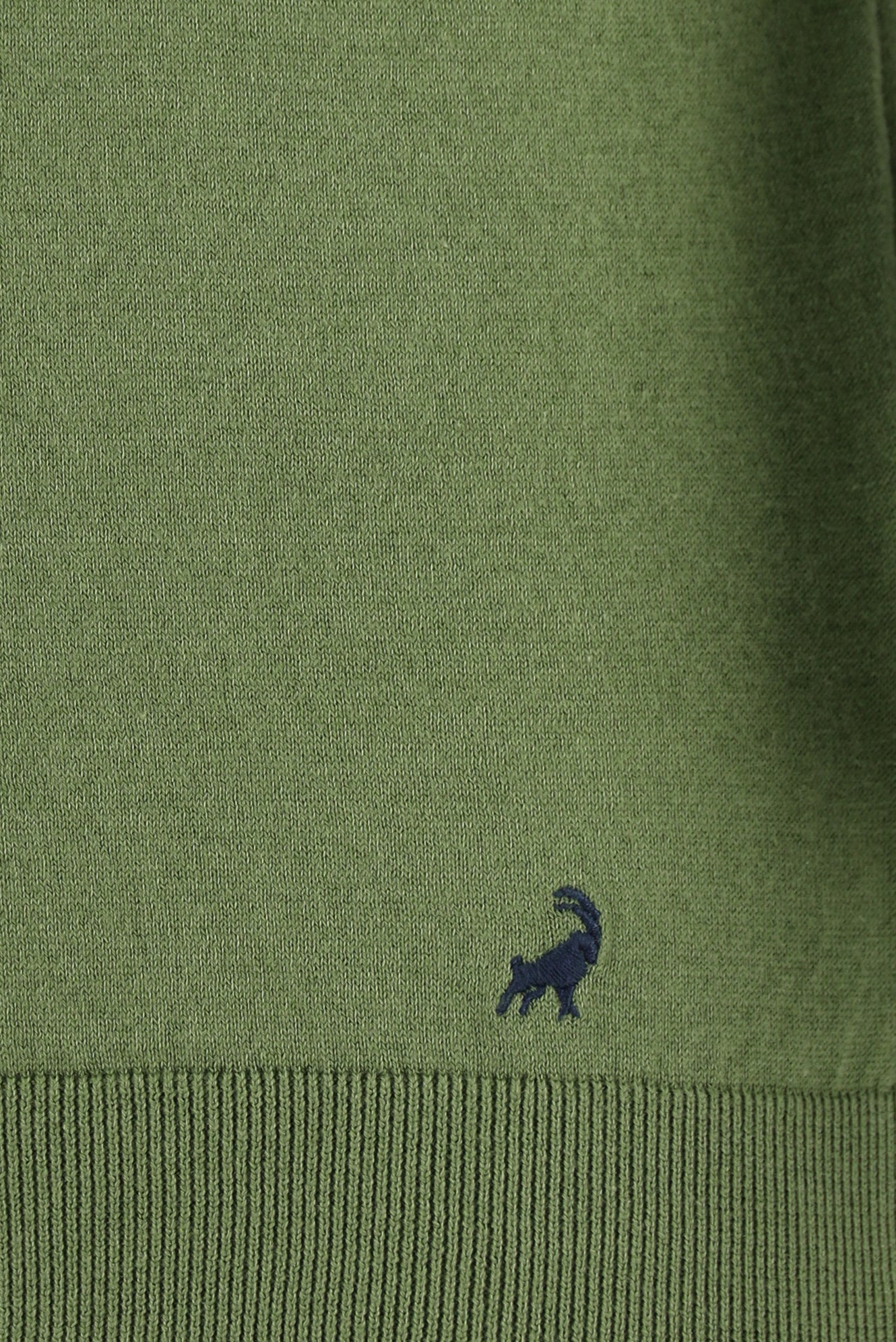 Yağ Yeşili-Olive Slim Fit Dar Kesim Desenli Nakışlı Pamuklu Polo Yaka T-shirt