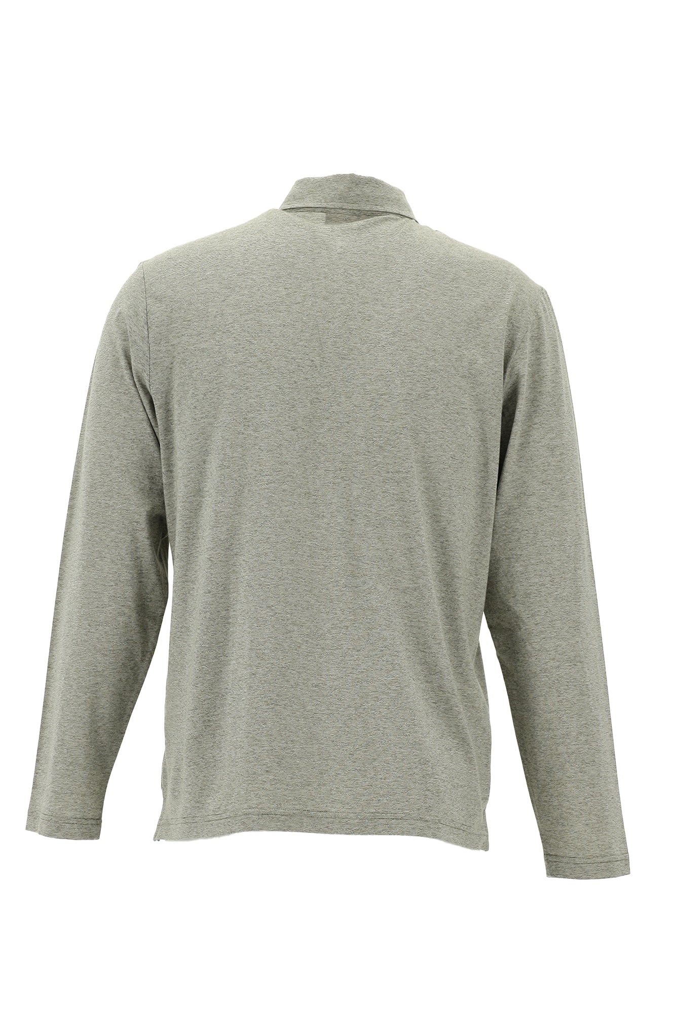 Orta Bej Polo Yaka Düğmeli Merserize Pamuklu Sweatshirt