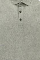 Orta Bej Polo Yaka Düğmeli Merserize Pamuklu Sweatshirt