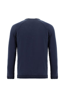 Siyah Lacivert Bisiklet Yaka Regular Fit Pamuklu Triko Kazak