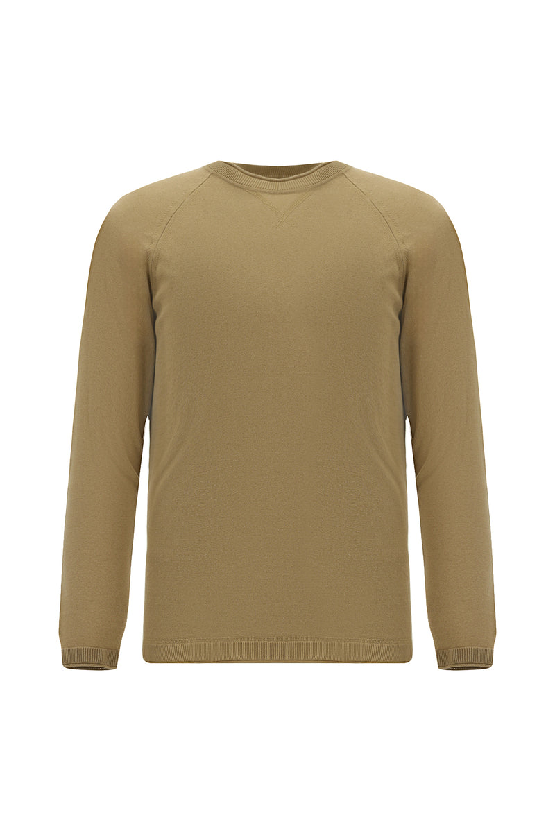 Orta Vizon Bisiklet Yaka Regular Fit Desenli Modal Karışımlı Triko Kazak