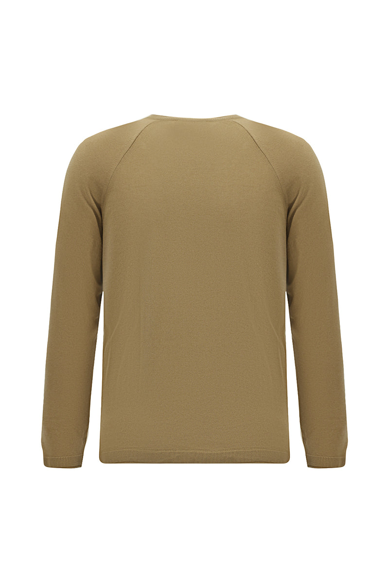 Orta Vizon Bisiklet Yaka Regular Fit Desenli Modal Karışımlı Triko Kazak