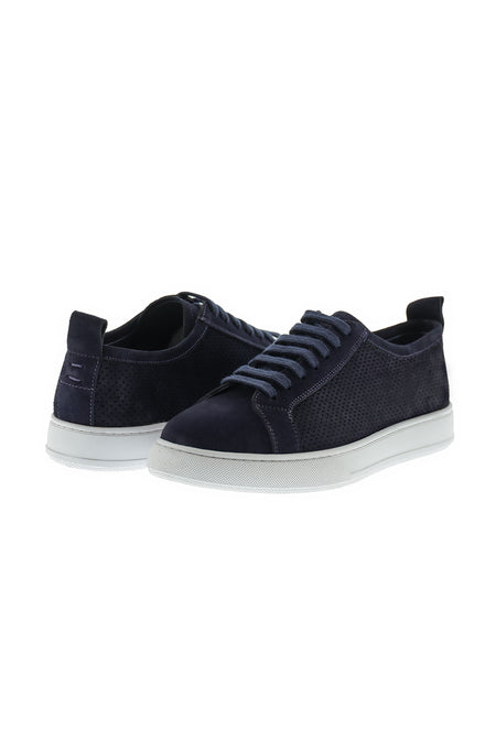 Lacivert Sneaker Süet Deri Ayakkab?-Abdullah Ki??l?