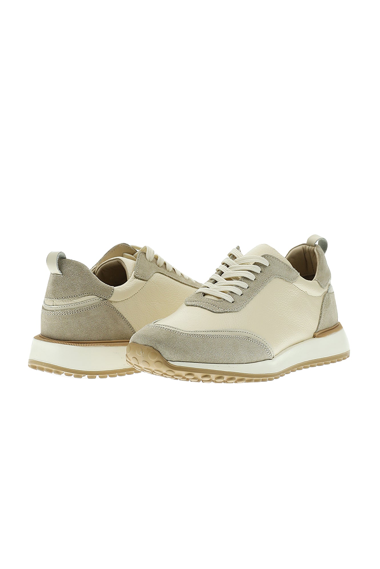 Orta Bej Spor Deri Ayakkabı