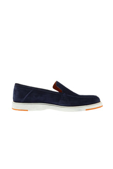 Orta Lacivert Casual Loafer Süet Deri Ayakkabı