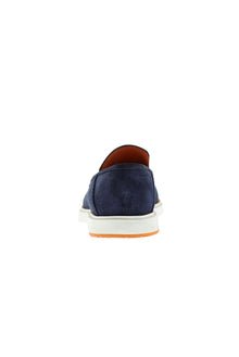 Orta Lacivert Casual Loafer Süet Deri Ayakkabı