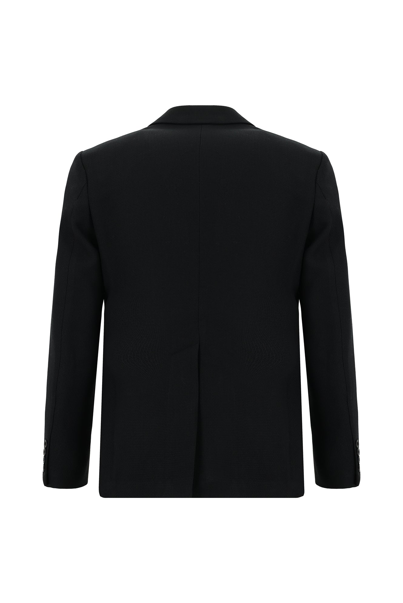 Siyah Slim Fit Dar Kesim Yünlü Klasik Ceket