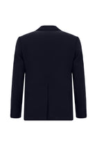 Koyu Lacivert Slim Fit Dar Kesim Yünlü Klasik Ceket