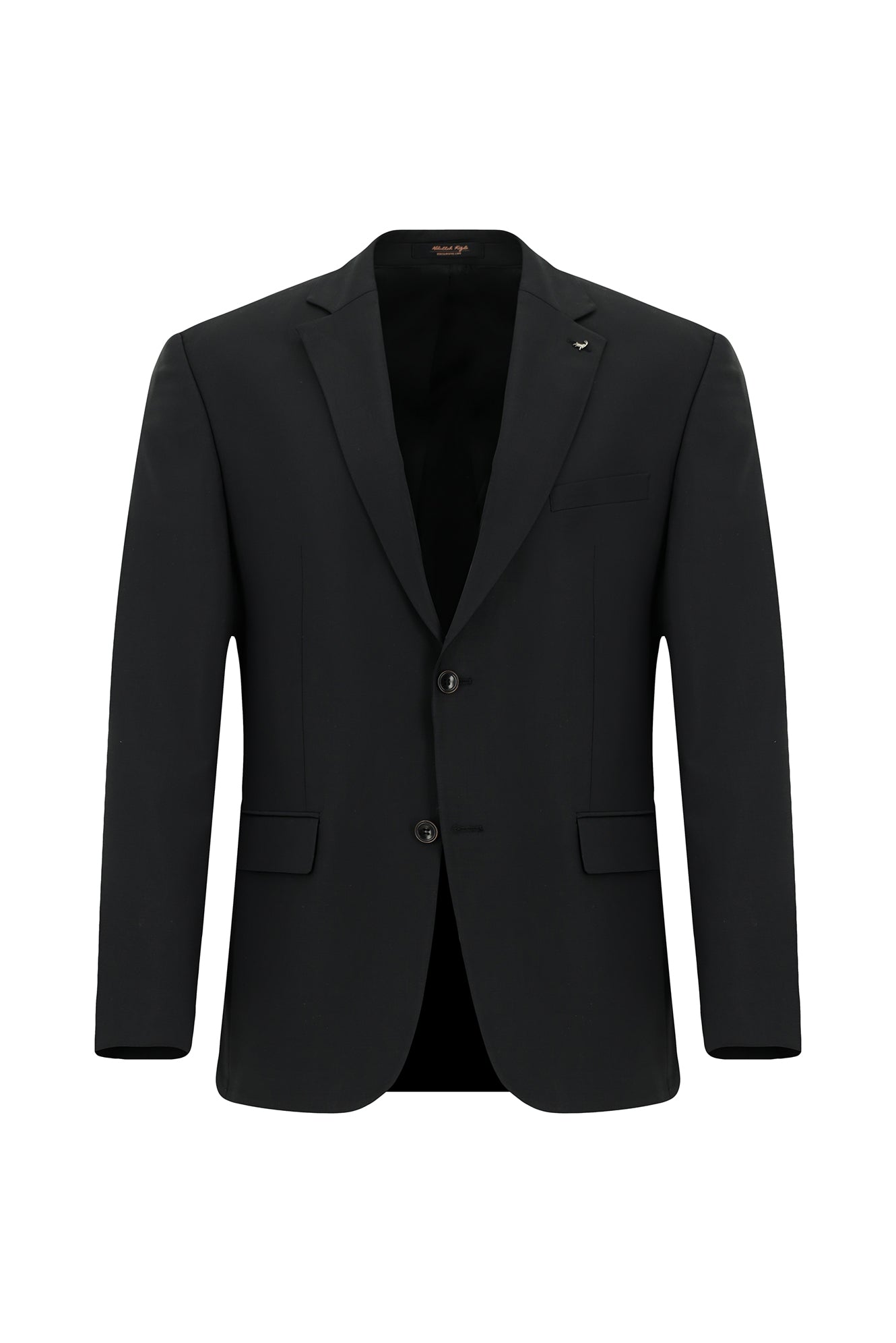 Siyah 6 Drop Regular Fit Standart Kesim Yünlü Klasik Ceket-Abdullah Ki??l?