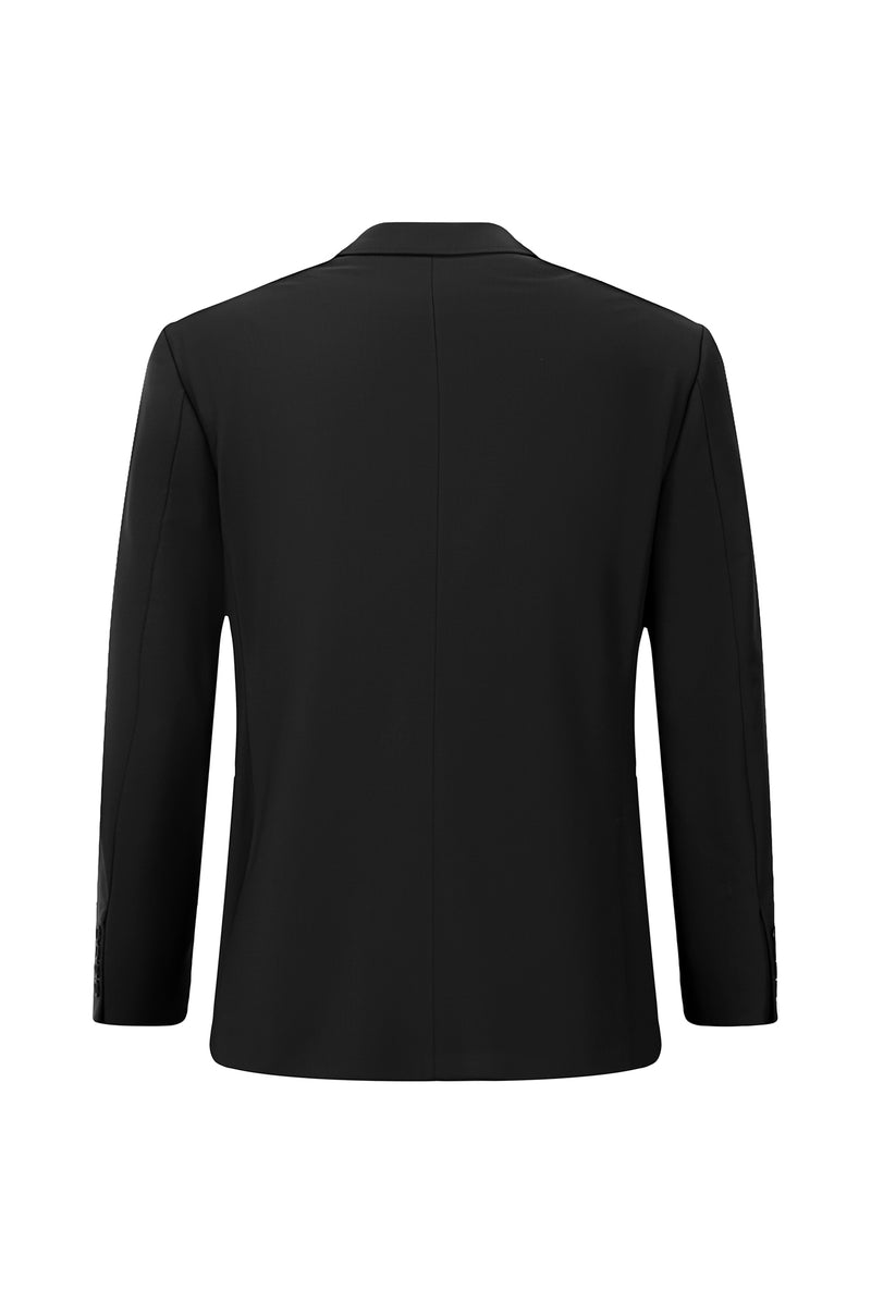 Siyah 6 Drop Regular Fit Standart Kesim Yünlü Klasik Ceket-Abdullah Ki??l?