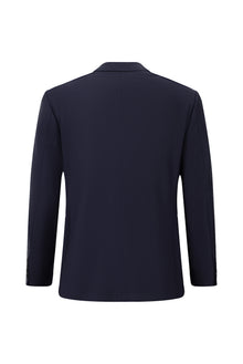 Aç?k Lacivert 4 Drop Relaxed Fit Rahat Kesim Yünlü Klasik Ceket-Abdullah Ki??l?