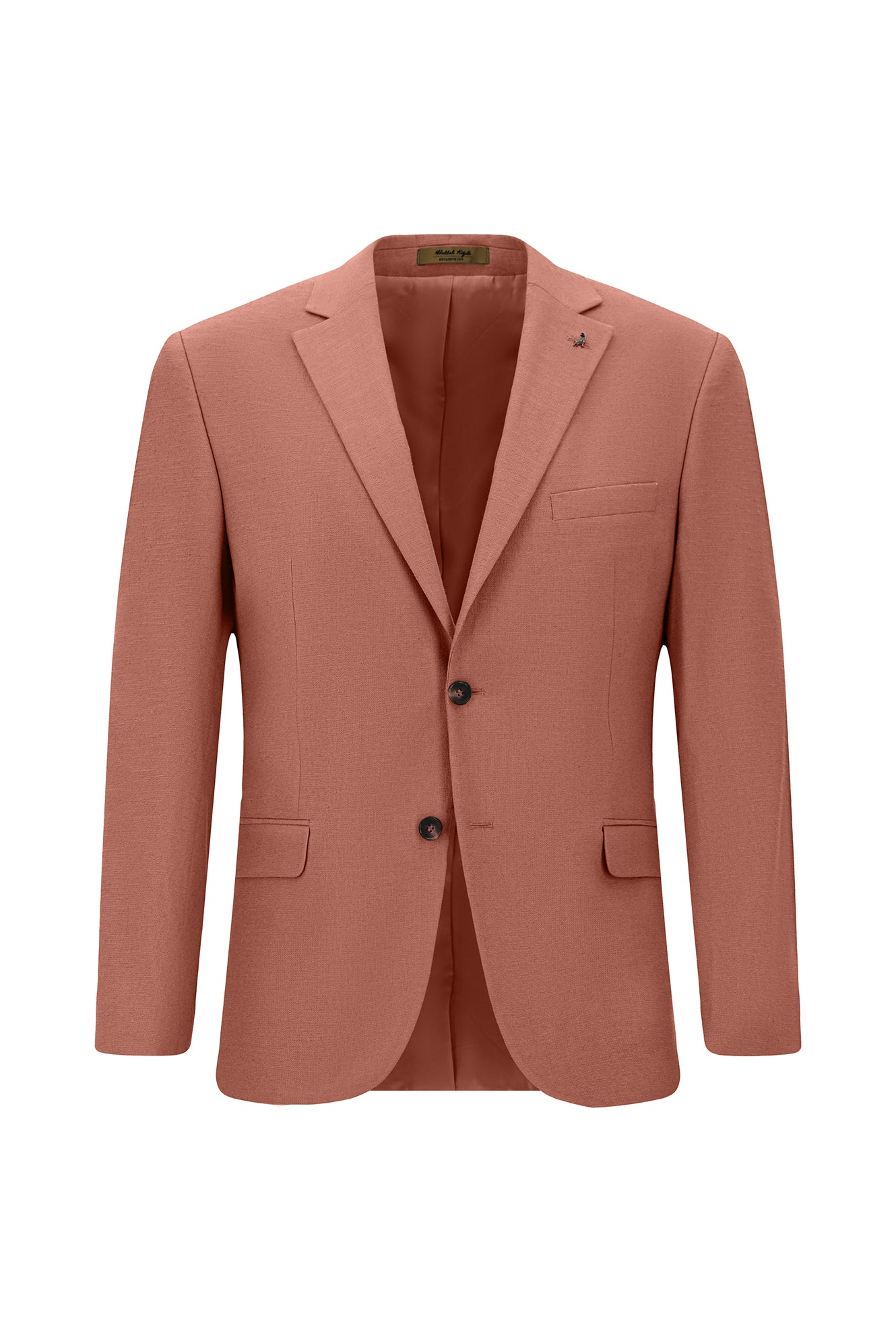 Yavru A?z? 7 Drop Slim Fit Dar Kesim Keten Kar???ml? Ceket-Abdullah Ki??l?