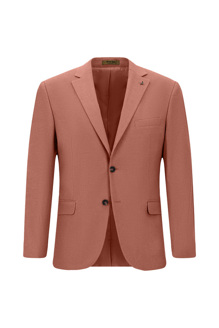 Yavru A?z? 7 Drop Slim Fit Dar Kesim Keten Kar???ml? Ceket-Abdullah Ki??l?