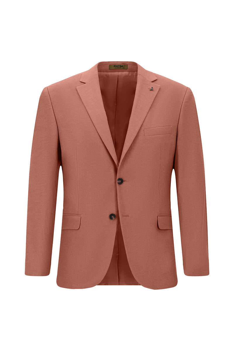 Yavru Ağzı Slim Fit Dar Kesim Keten Karışımlı Ceket