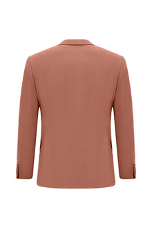 Yavru Ağzı Slim Fit Dar Kesim Keten Karışımlı Ceket