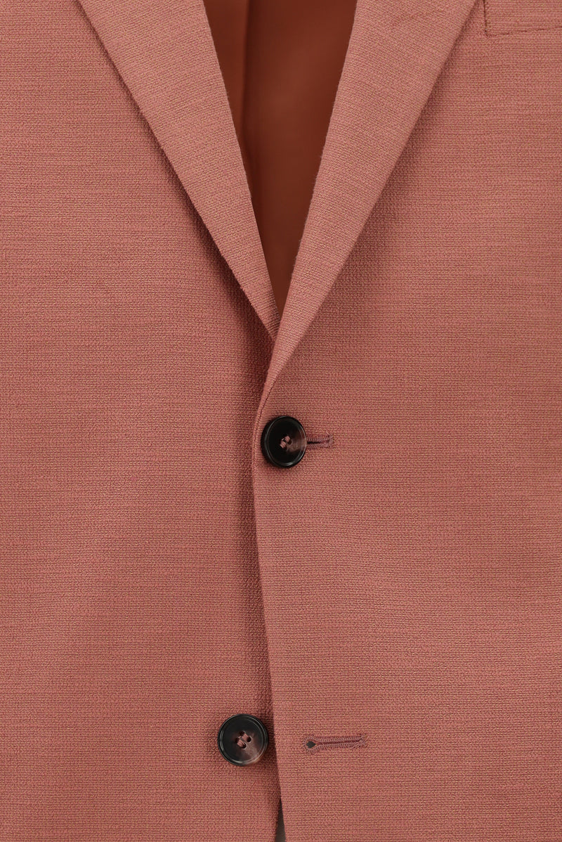 Yavru Ağzı Slim Fit Dar Kesim Keten Karışımlı Ceket