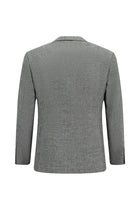 Orta Füme Super Slim Fit Ekstra Dar Kesim Klasik Pamuklu Keten Ceket