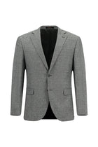 Orta Füme 7 Drop Super Slim Fit Eksra Dar Kesim Klasik Pamuklu Keten Ceket-Abdullah Ki??l?