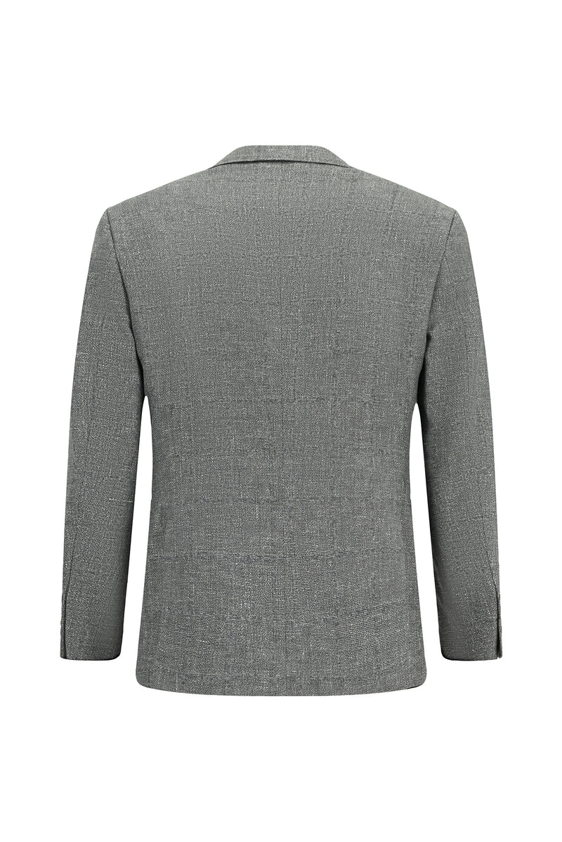 Orta Füme 7 Drop Super Slim Fit Eksra Dar Kesim Klasik Pamuklu Keten Ceket-Abdullah Ki??l?