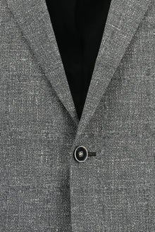 Orta Füme 7 Drop Super Slim Fit Eksra Dar Kesim Klasik Pamuklu Keten Ceket-Abdullah Ki??l?