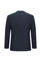 Koyu Lacivert Super Slim Fit Ekstra Dar Kesim Klasik Pamuklu Keten Ceket