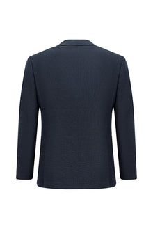 Koyu Lacivert 7 Drop Super Slim Fit Eksra Dar Kesim Klasik Pamuklu Keten Ceket-Abdullah Ki??l?
