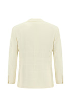 Krem 7 Drop Super Slim Fit Eksra Dar Kesim Klasik Pamuklu Keten Ceket-Abdullah Ki??l?