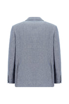 Orta Lacivert 4 Drop Relaxed Fit Rahat Kesim Klasik Pamuklu Keten Ceket-Abdullah Ki??l?