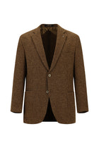 Taba Relaxed Fit Rahat Kesim Desenli Gofre Ketenli Ceket