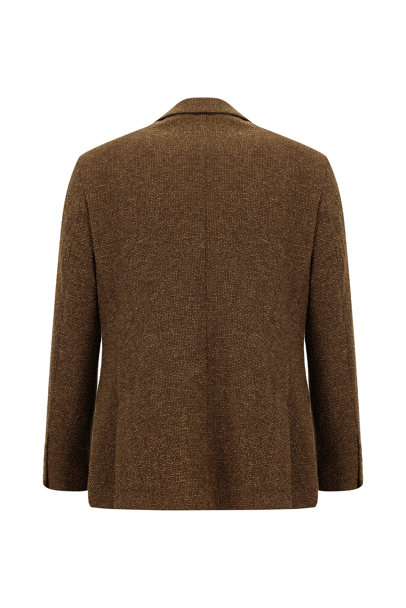 Taba Relaxed Fit Rahat Kesim Desenli Gofre Ketenli Ceket