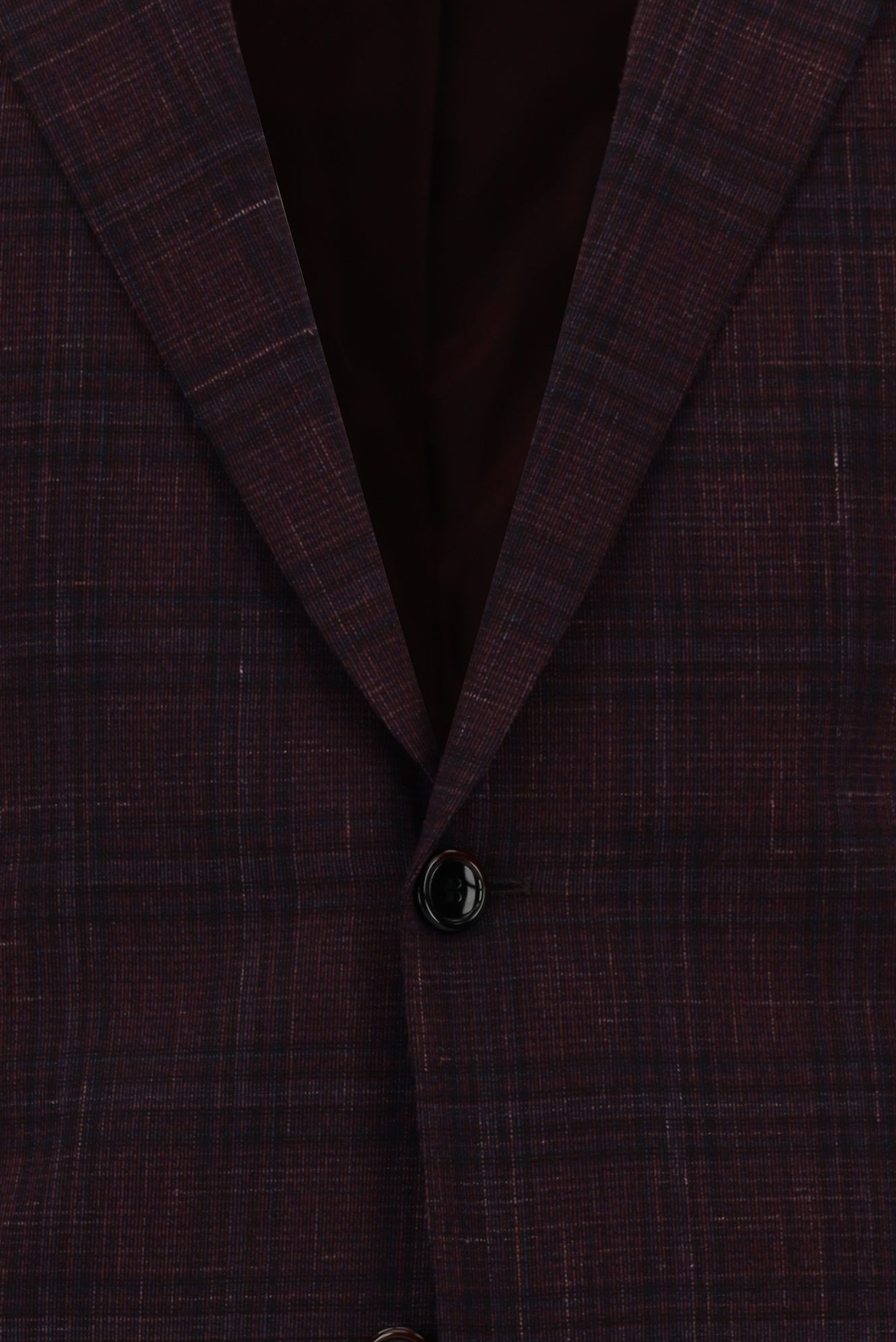 Koyu Bordo Regular Fit İtalyan Yün/Keten/İpek Düz Ceket
