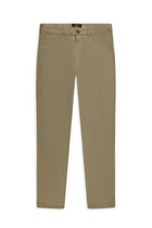 Koyu Bej Slim Fit Dar Kesim Desenli Likralı Kanvas / Chino Pantolon