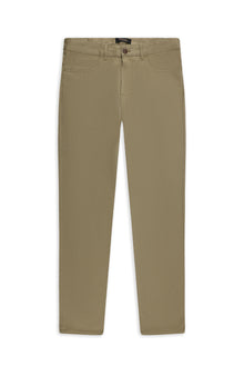 Koyu Bej Slim Fit Dar Kesim Desenli Likralı Kanvas / Chino Pantolon