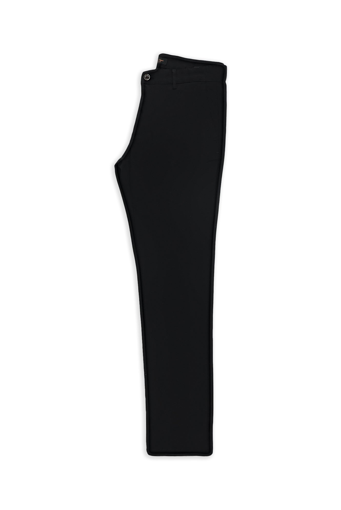 Siyah Regular Fit Desenli Likralı Kanvas / Chino Pantolon