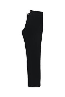 Siyah Regular Fit Desenli Likralı Kanvas / Chino Pantolon