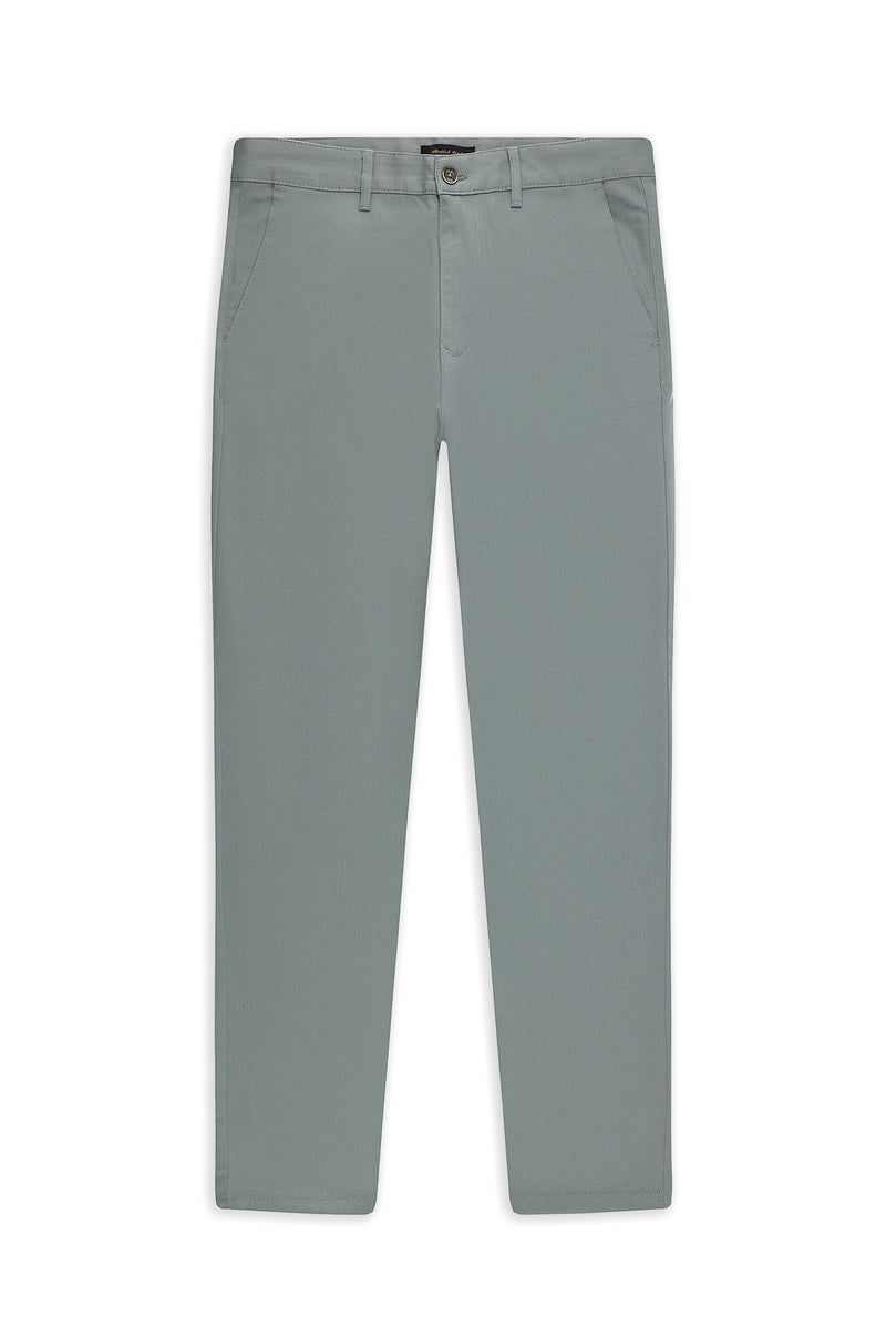Bulut Gri Regular Fit Desenli Likralı Kanvas / Chino Pantolon