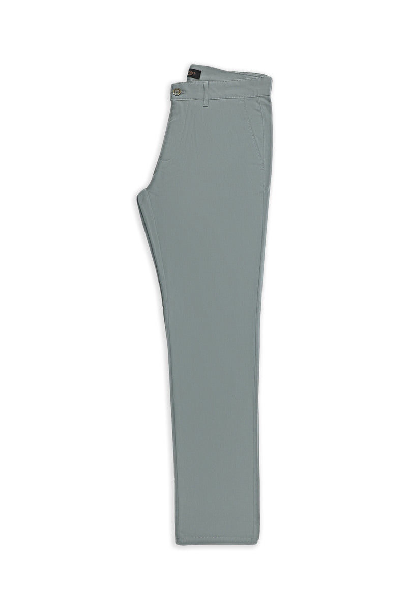 Bulut Gri Regular Fit Desenli Likralı Kanvas / Chino Pantolon