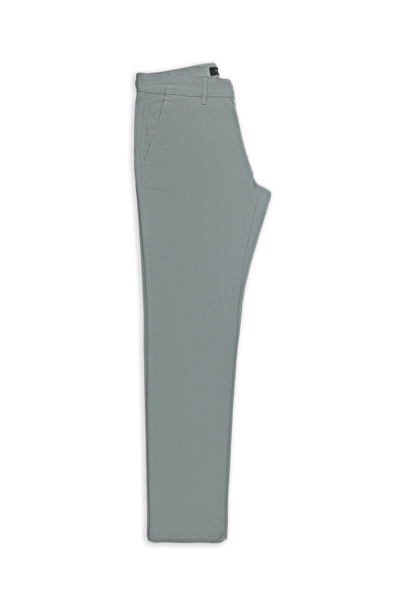 Bulut Gri Regular Fit Desenli Likralı Kanvas / Chino Pantolon