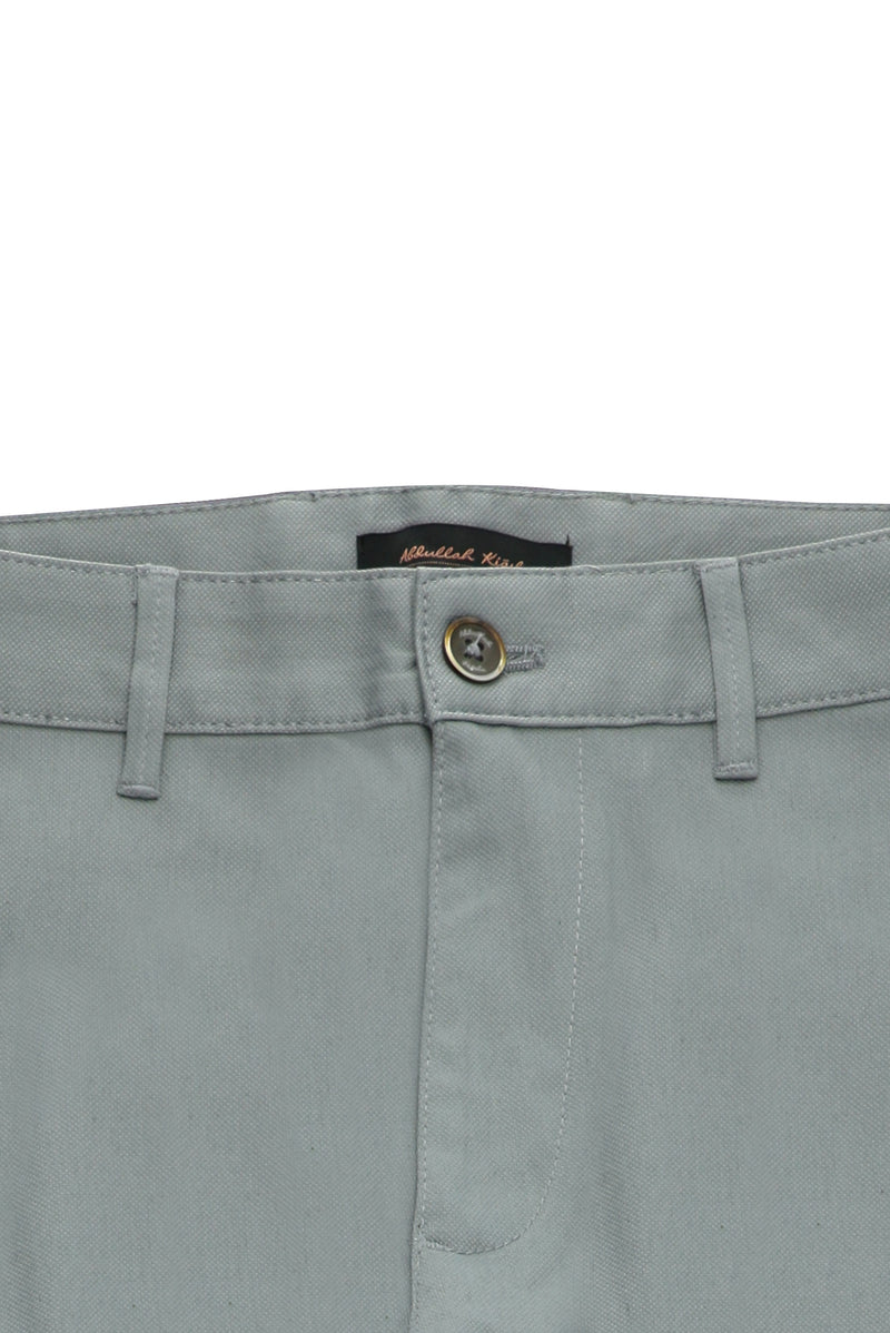 Bulut Gri Regular Fit Desenli Likralı Kanvas / Chino Pantolon